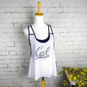 NCAA University Of California in Berkley Spaghetti Strap RhinestoneTank Top XL